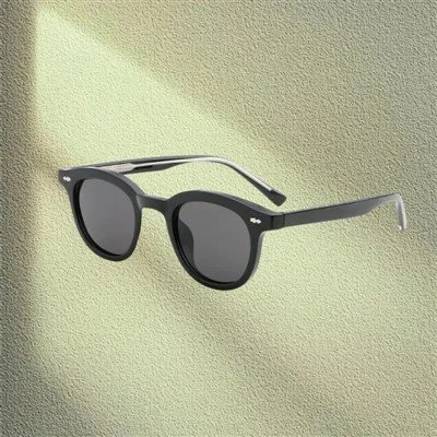 Små solbriller med rund stel til mænd